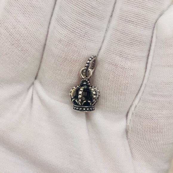 EUC Pandora 791376 Sterling Silver Nobel Splendor Crown Dangle Bead - Picture 3 of 9